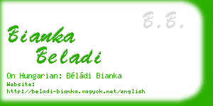 bianka beladi business card