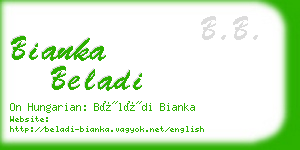 bianka beladi business card